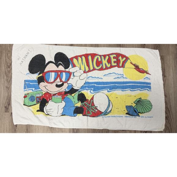 Vintage Disney Towels X5 Beach Towels Mickey Mouse Tiger Lion King - Picture 5 of 10